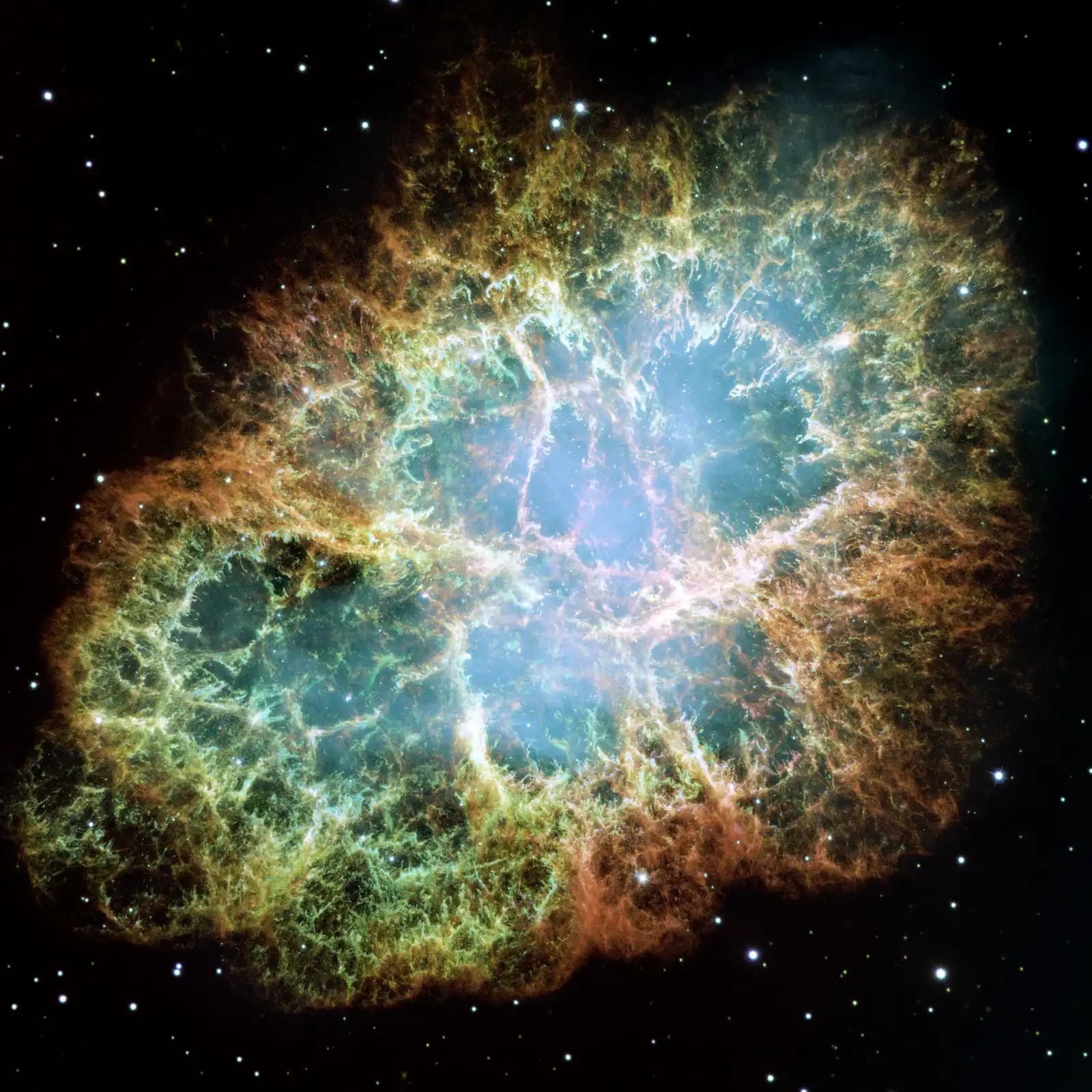 Hubble traque 25 ans d'expansion de la nébuleuse du Crabe