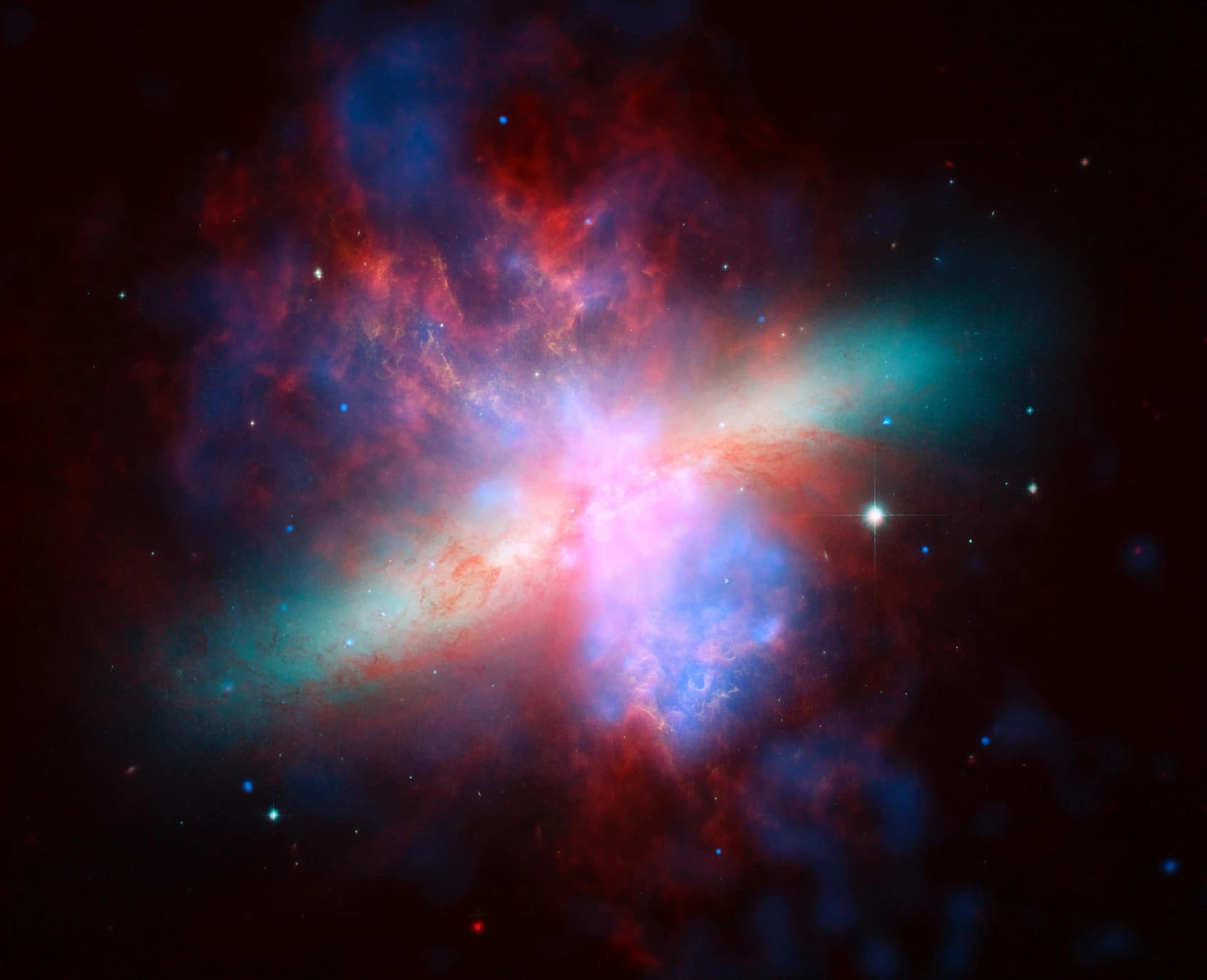XRISM mesure le vent galactique brûlant de M82